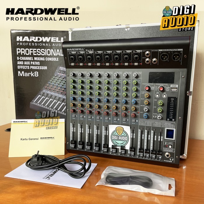 Audio Mixer 8 Channel USB Soundcard Recording Bluetooth HARDWELL MARK8
