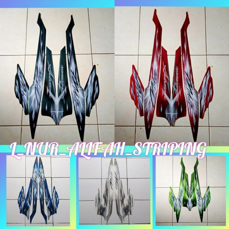 STICKER STRIPING LIS LES POLET BODY MOTOR MIO CW SPORTY SMILE 2009