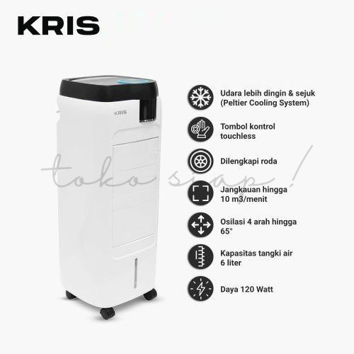 Tokosiap Kris 6 ltr Air Cooler Peltier Ice Conditioner Pendingin Ruangan Penyejuk Udara Kipas Angin 
