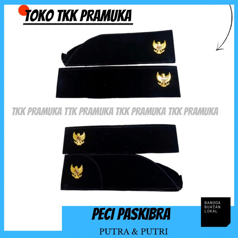 Peci Paskibra Putra / Peci paskibra putri / Peci paskibra + Pin garuda