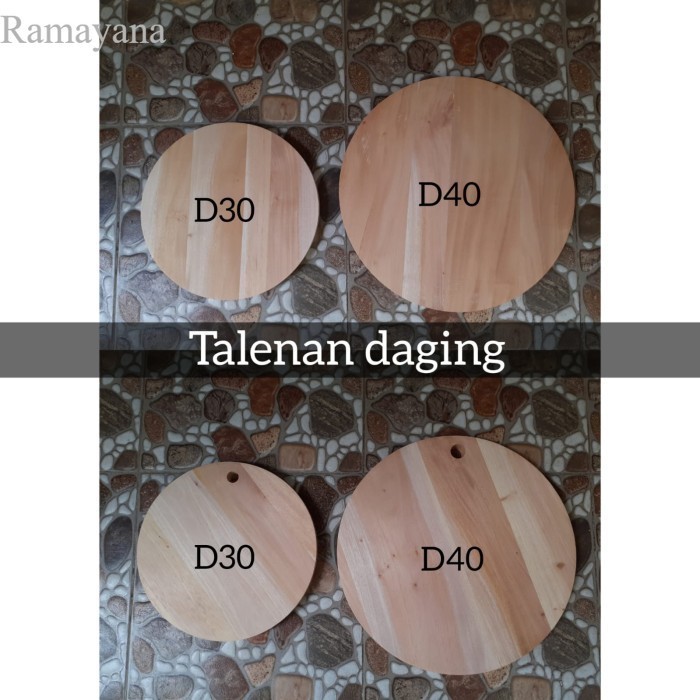 

Talenan Daging 40Cm/ Talenan Kayu Mahoni/ Talenan Kayu Daging 40cm - T Dging d40 Lbg murah