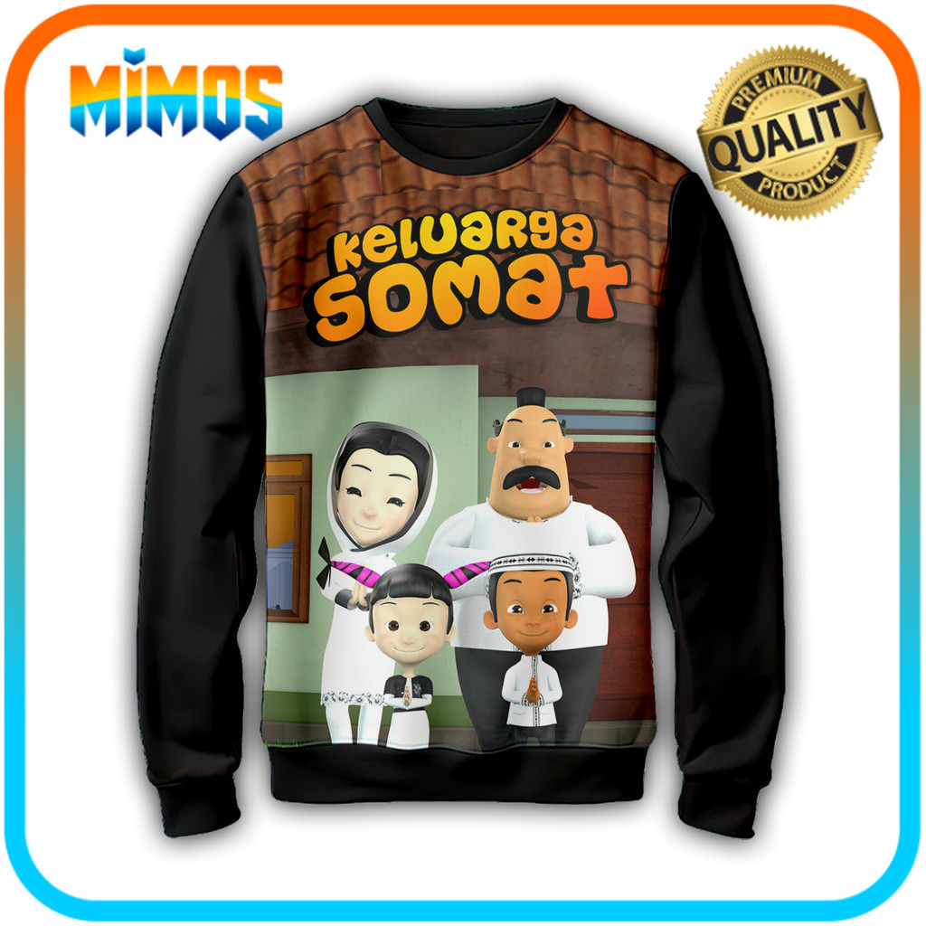 Sweater Anak Animasi Keluarga Somat 3D Kartun Keluarga Somat 06CD001 _SW Untuk Usia 1-12 Tahun - Mim