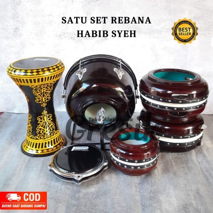 rebana hadroh satu set lengkap habsi rebana