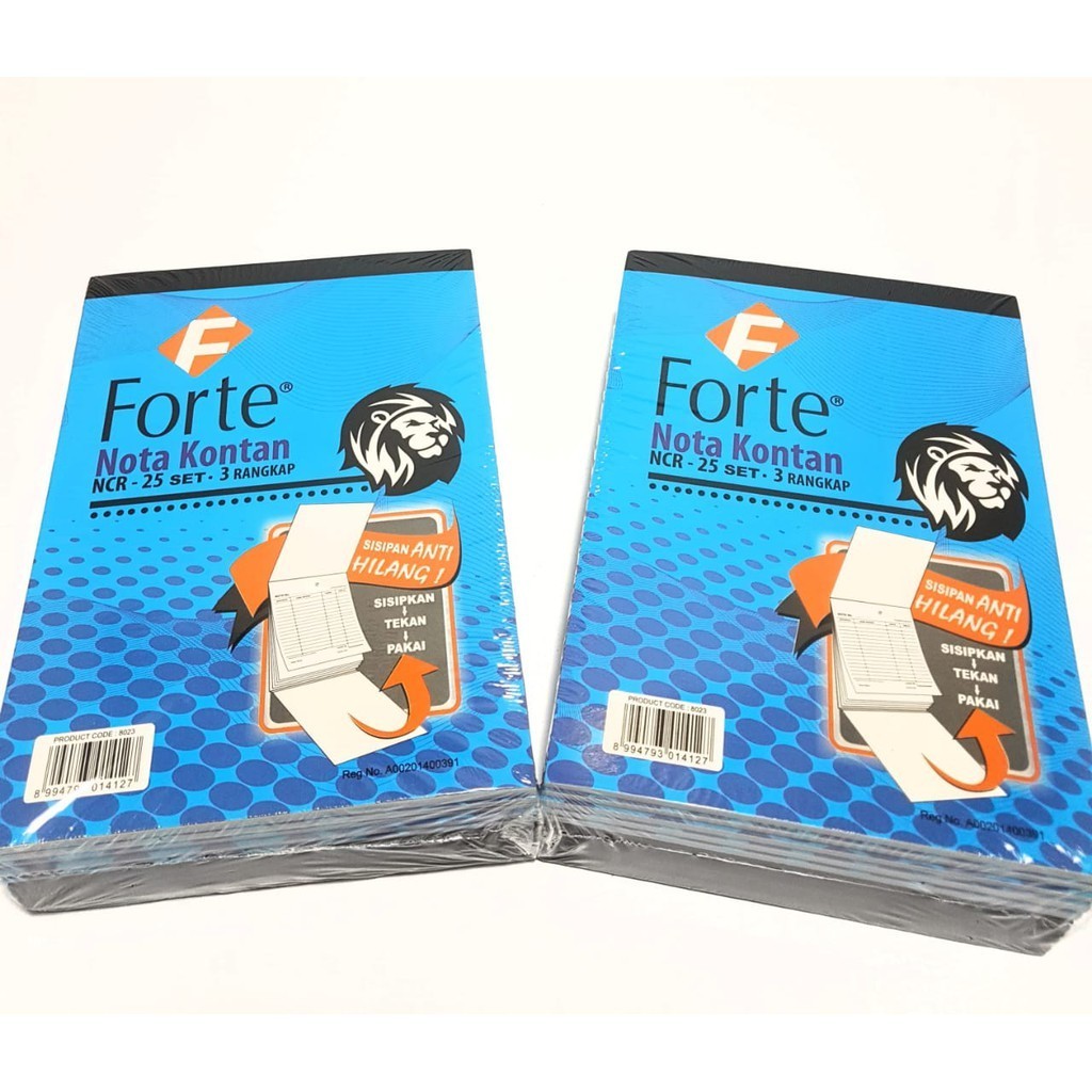 

Harga Grosir (1packs/10buku ) Nota Kontan FORTE Rangkap 3 NCR-25 Set Besar