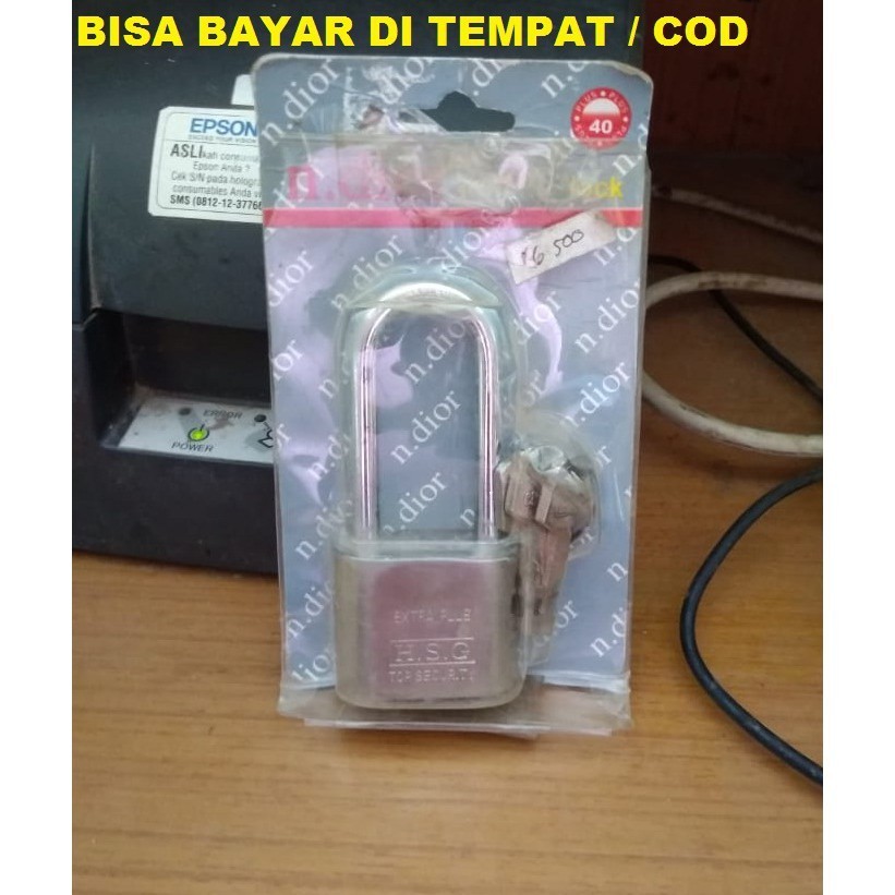 Gembok 40mm Leher Panjang NDior