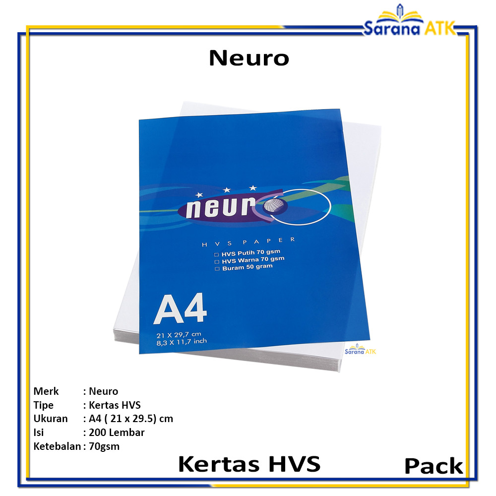 

Neuro - Kertas Print A4 70 gram 200 lembar - Pack