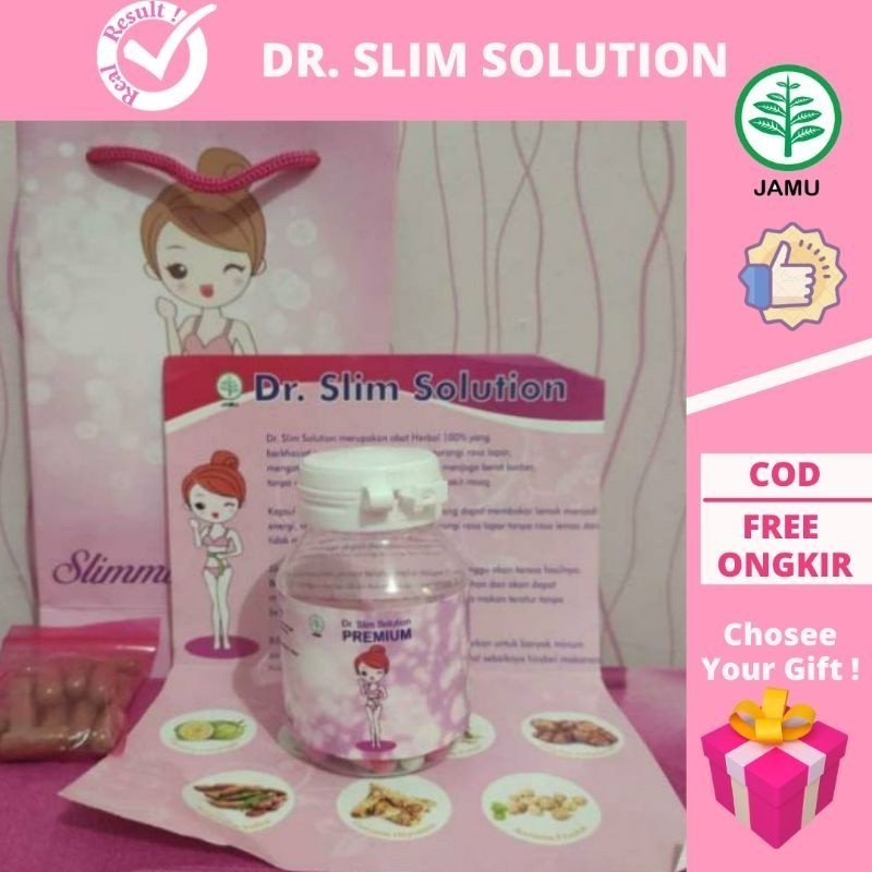 RK DR. SLIM SOLUTION PELANGSING SUPER AMPUH PREMIUM CAPSUL DIET HERBAL OBAT KURUS ANTI PERUT BUNCIT 