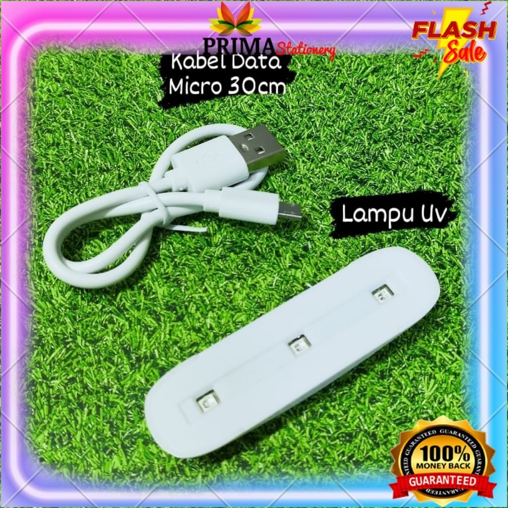 LAMPU UV USB TEMPERED GLASS SINAR UV + KABEL MICRO 30CM