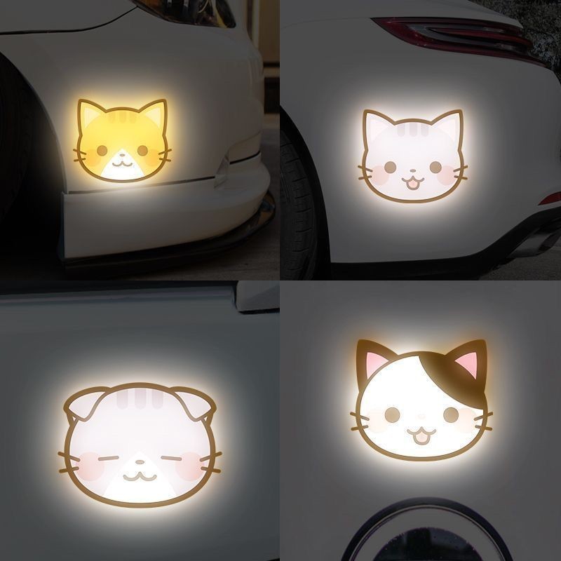 

Stiker Mobil Reflektif Stiker Dekorasi Oklusi Kartun Kucing Kreatif/Malam Stiker Tanda Peringatan Reflektif Kuat/Stiker Mobil Hologram Stiker Mobil Keren