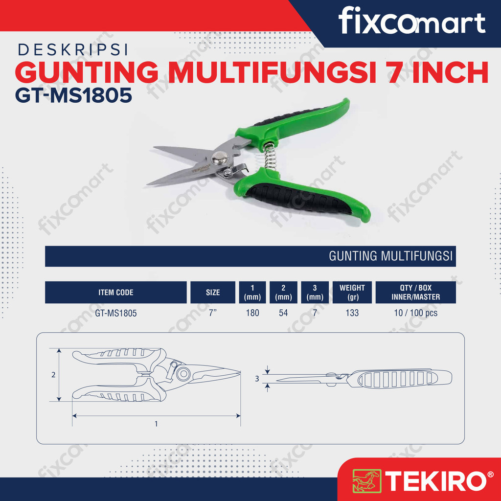 

RB Tekiro GUNTING MULTIFUNGSI 7 INCH