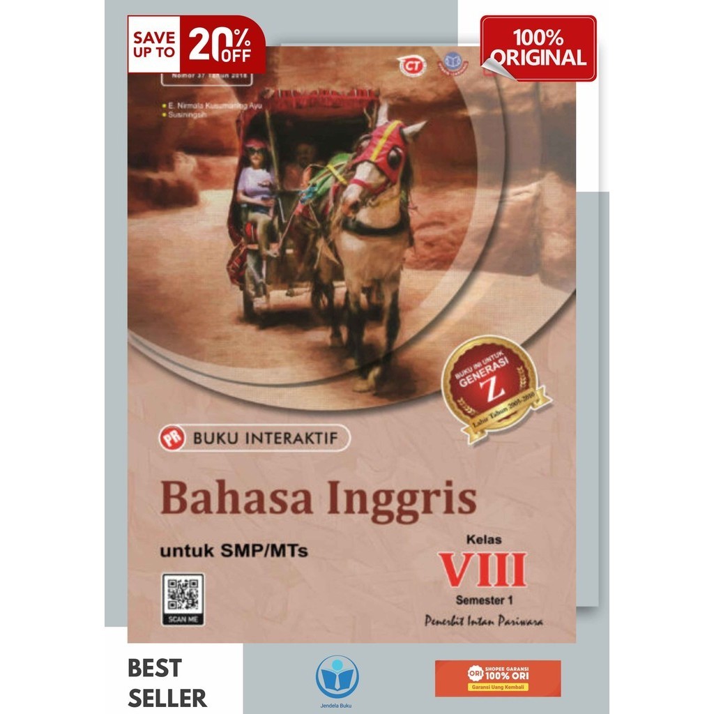 Buku Pr/Lks Bahasa Inggris K13 SMP/MTS Kelas 8 Semester 1 Intan pariwara Tahun 2024