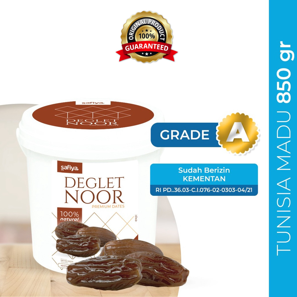 

Kurma Tunisia Madu Ember 850 gram Deglet Noor Premium Original