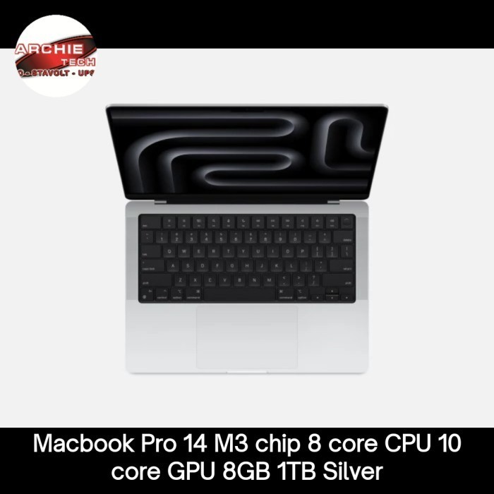 Macbook Pro 14 M3 chip 8 core CPU 10 core GPU 8GB 1TB Silver