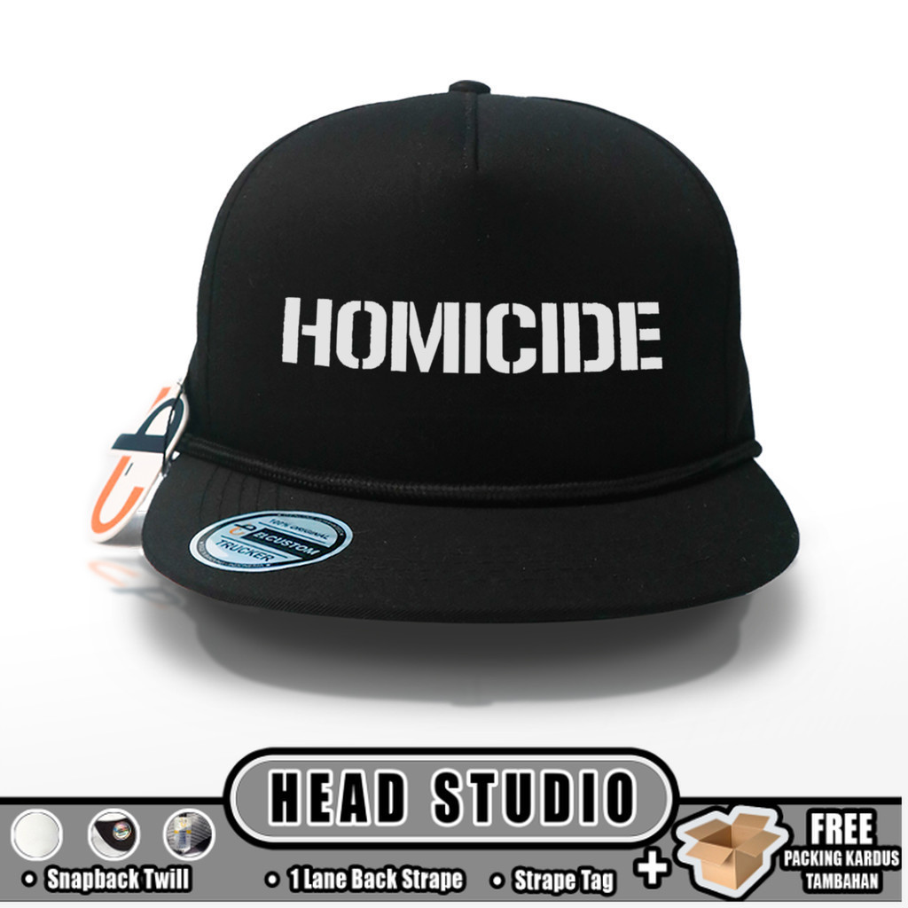 Headstudio - HOMICIDE  SNAPBACK CAPS /  Band / Topi Snapback / Topi Twill / Topi Baseball Cowo / Uni