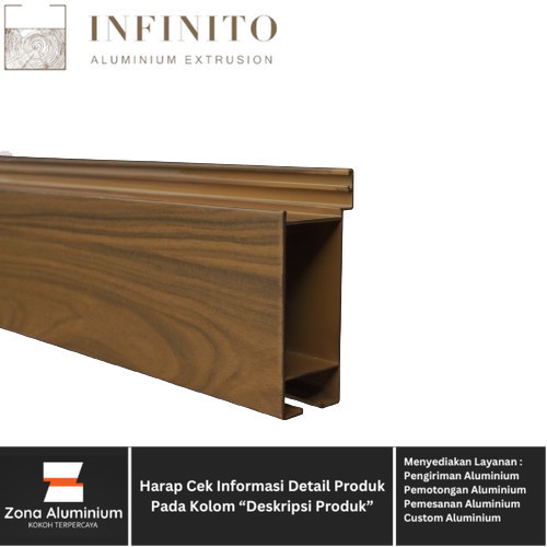 Aluminium INFINITO URAT KAYU 57012 Untuk Tiang Kait Karet Folding Door