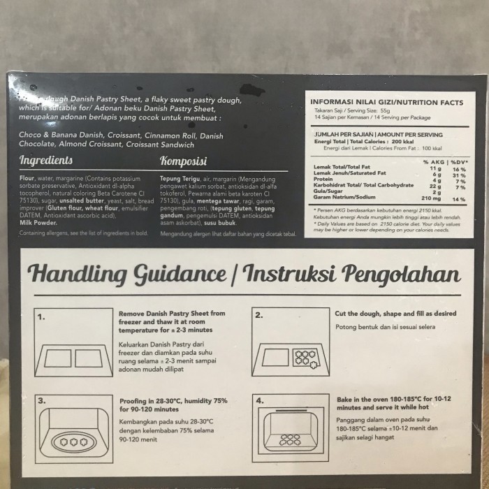 

BONCHEF DANISH PASTRY SHEET 750 GR / ROTI BEKU