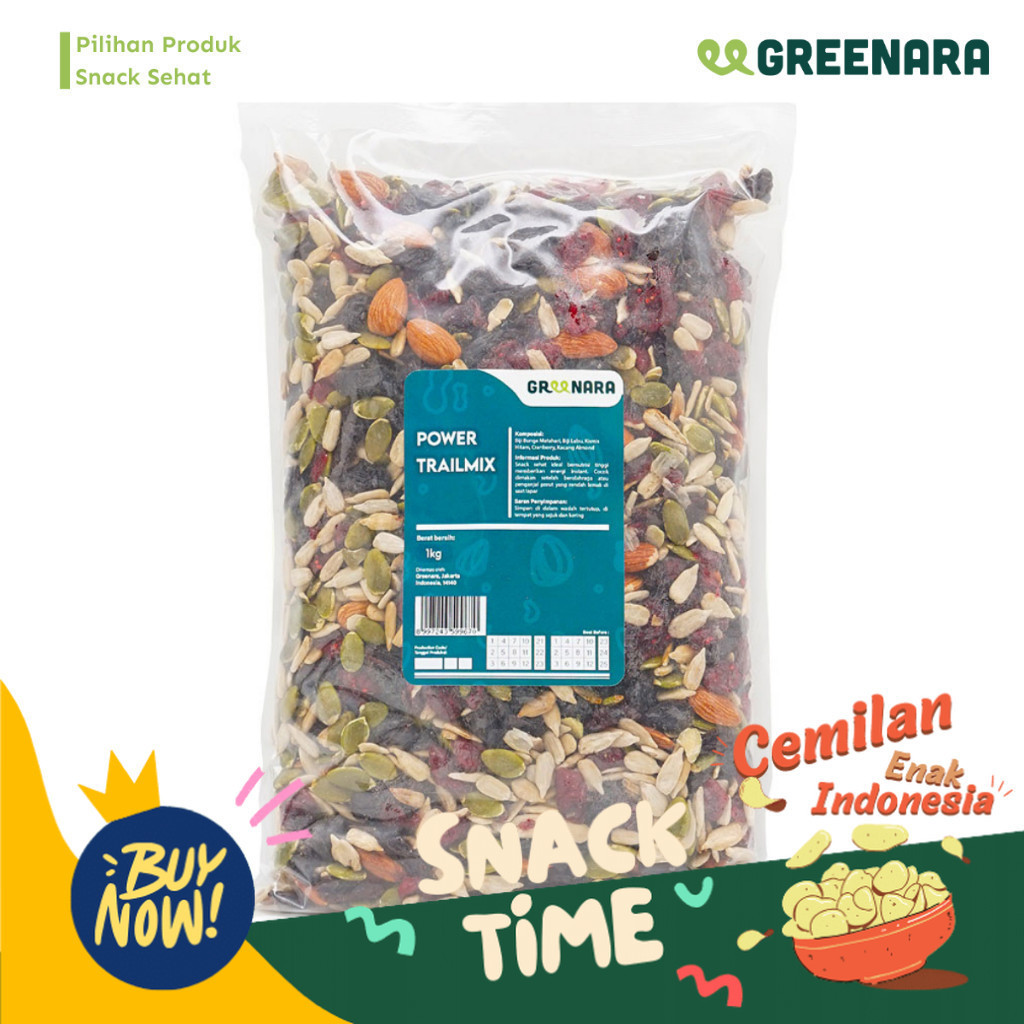 

Special Diskon Greenara - Power Trail Mix 1Kg / Snack Sehat