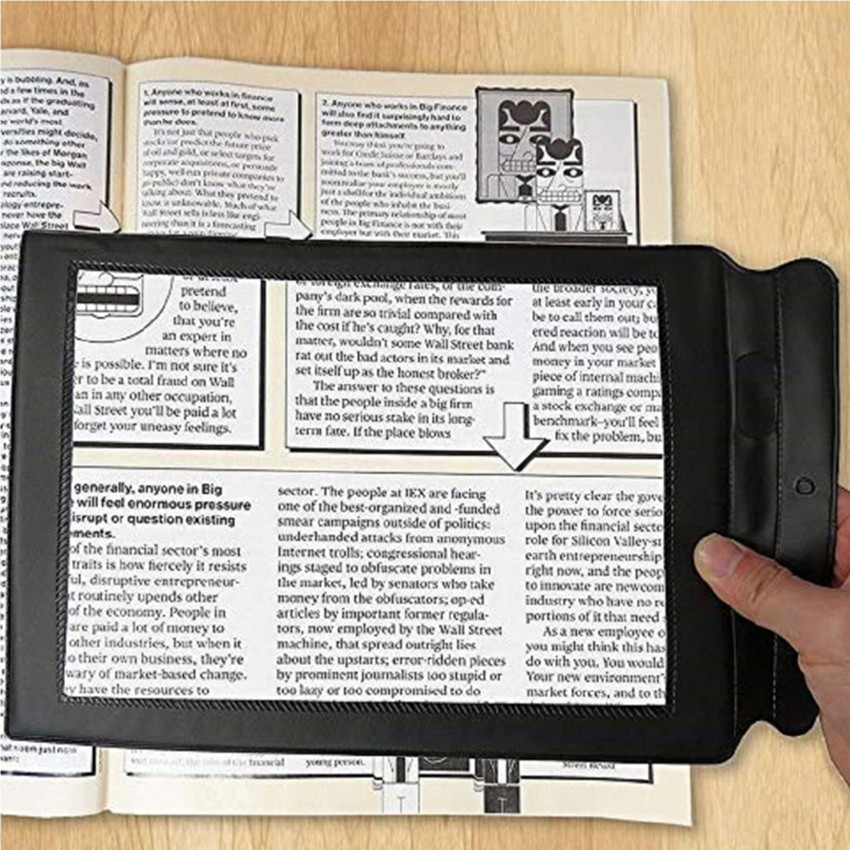 Kaca Pembesar Membaca Buku X3 Ukuran A4/A6 Big Magnifier Glass Besar Kaca Pembesar Kartu Membaca