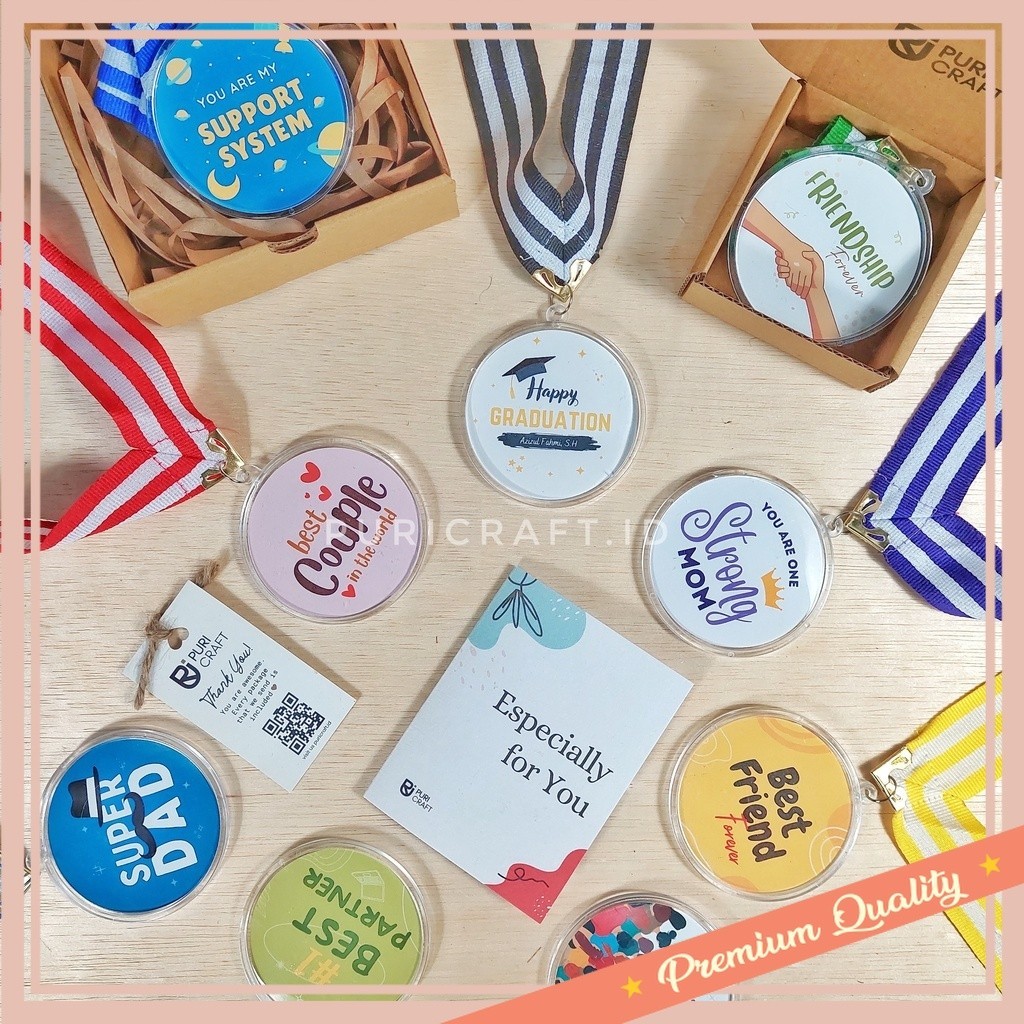 Souvenir kado lebaran unik murah idul fitri hampers / LAMIN MEDALI Series / Medali Custom / Medali A