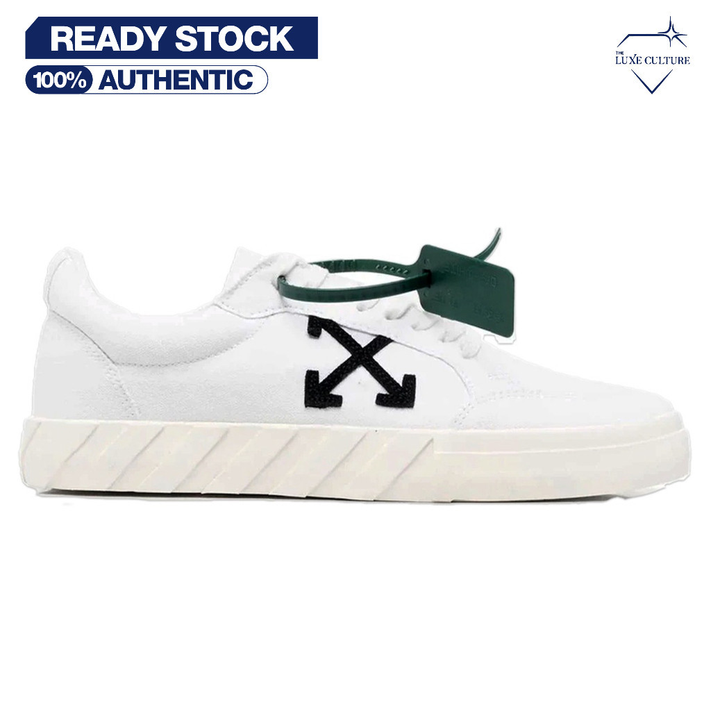 Off White Vulc Sneakers White on White / Sepatu Sneakers Branded Original
