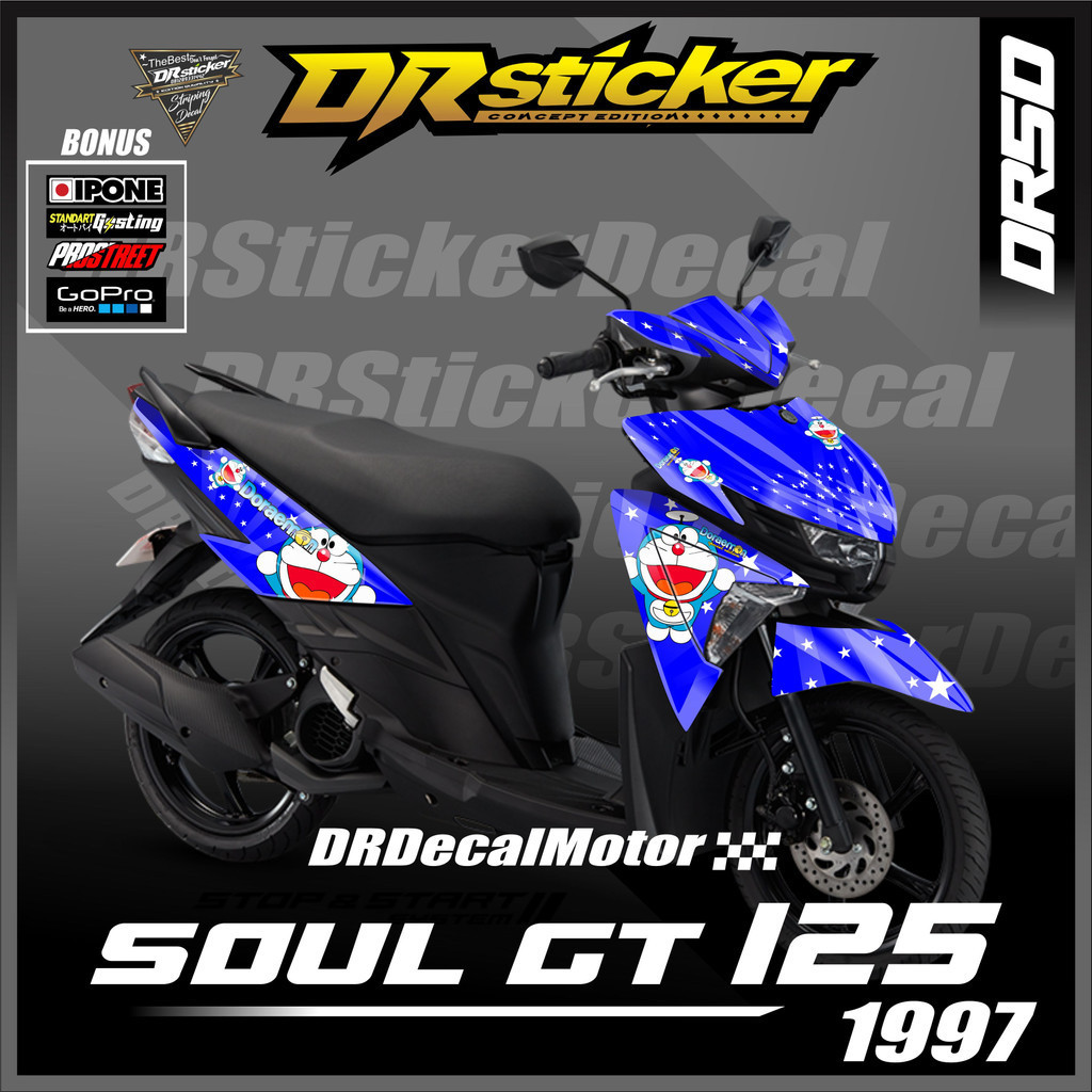 DR-1997 Decal motor mio Soul GT 125 - Doraemon