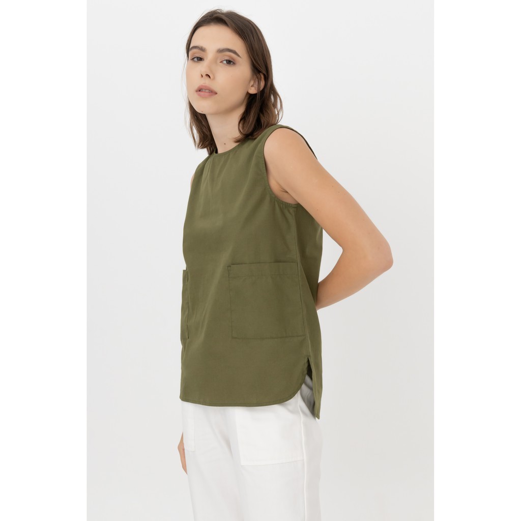 Ordinair Sleeveless Blouse Fecilia Olive 2101135OL