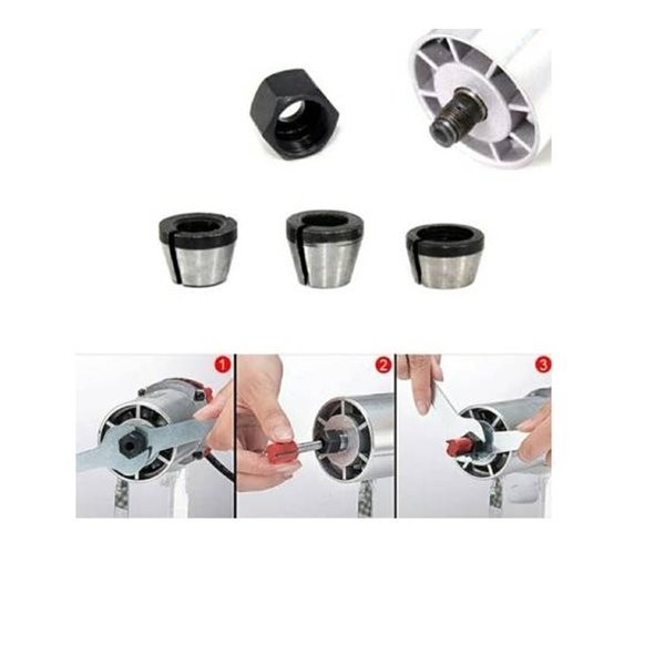 Collet Nut Trimmer Collet Cone Nut Trimmer Set Mur Baut Pengunci Mata Mesin Profil