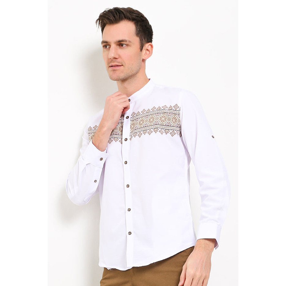 Cardinal Kemeja Koko Lengan Panjang Pria F0310J08D