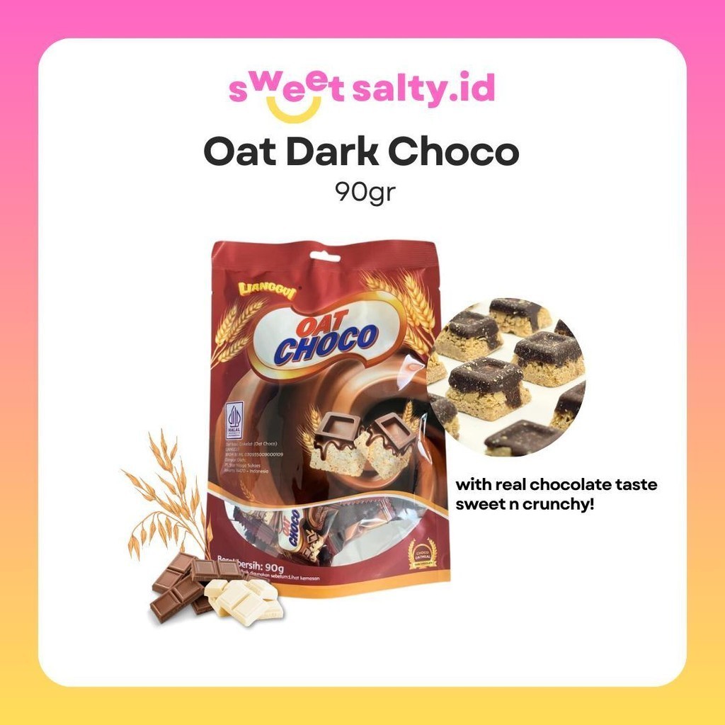 

[HALAL]Lianggui Oat Dark Choco 90gr | Wafer Oat | Biskuit Oat | SALTED CARAMEL| Wafer Oat Rasa Coklat | Snack Halal Candy