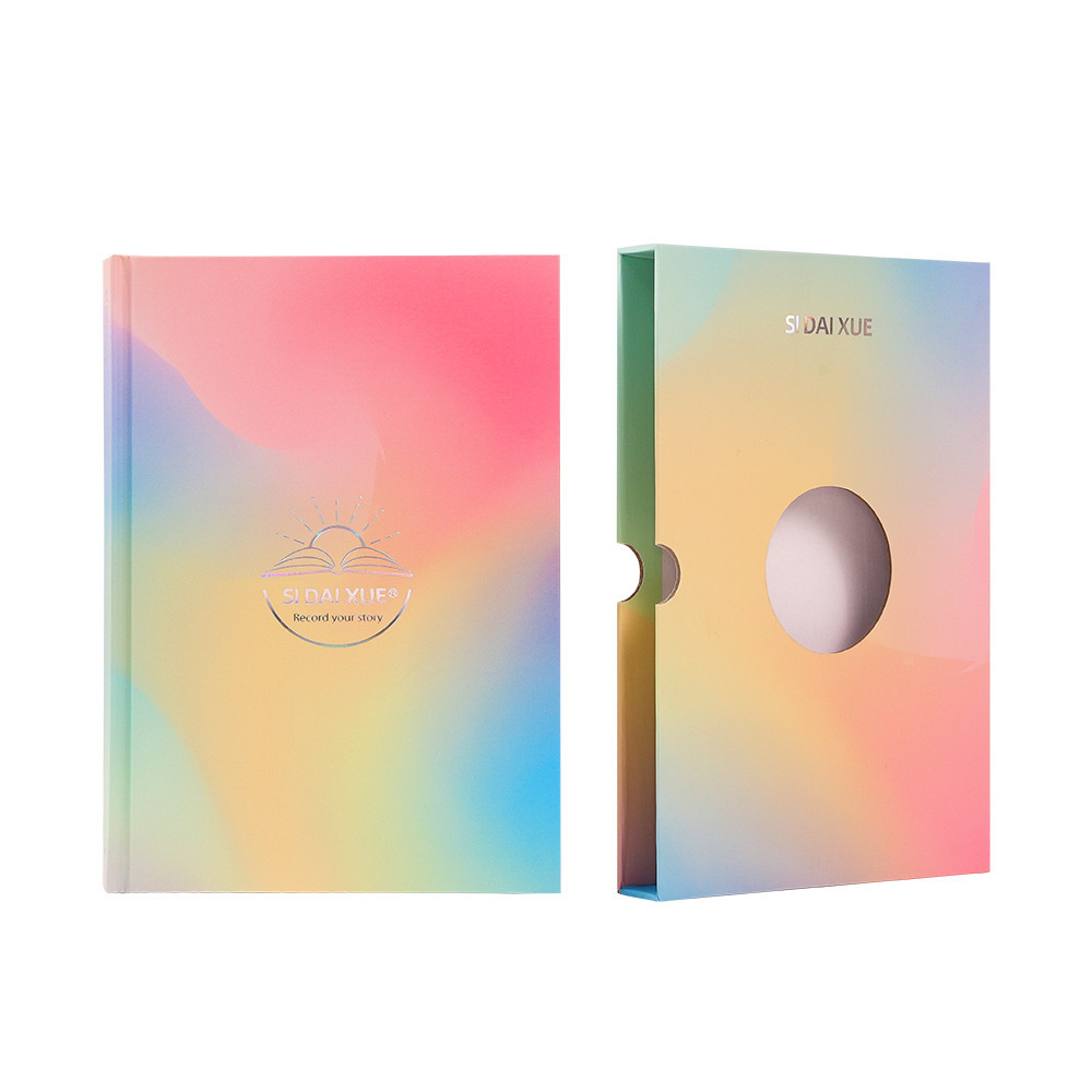

SIDAIXUE Sampul Holografik Notebook Jurnal Cetak Warna dengan Kotak Slipcase Perencana Harian