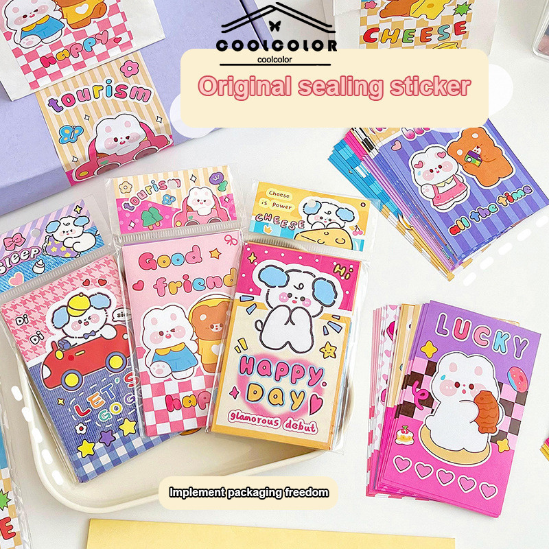 

COD❤️Stiker Penyegel Anak Anjing Lucu Stiker Kemasan Kue Stiker Buku Besar Tangan-cl