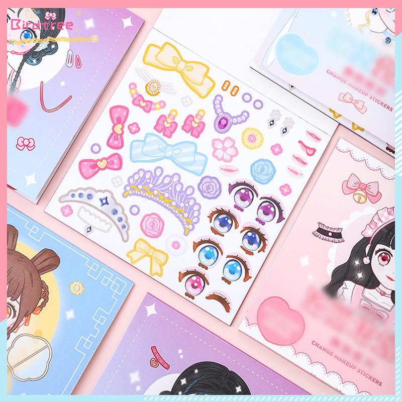 

COD Buku Stiker Pertunjukan Rias Stiker Rias Putri Mainan Puzzle Anak-anak Stiker Princess