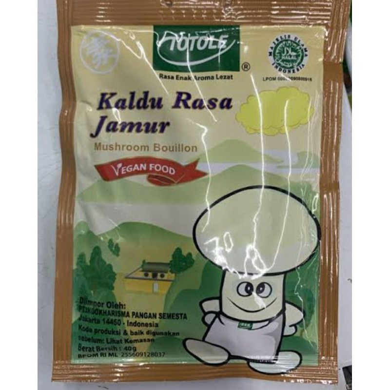 

Kaldu Jamur Totole Non MSG 40 g Vegetarian