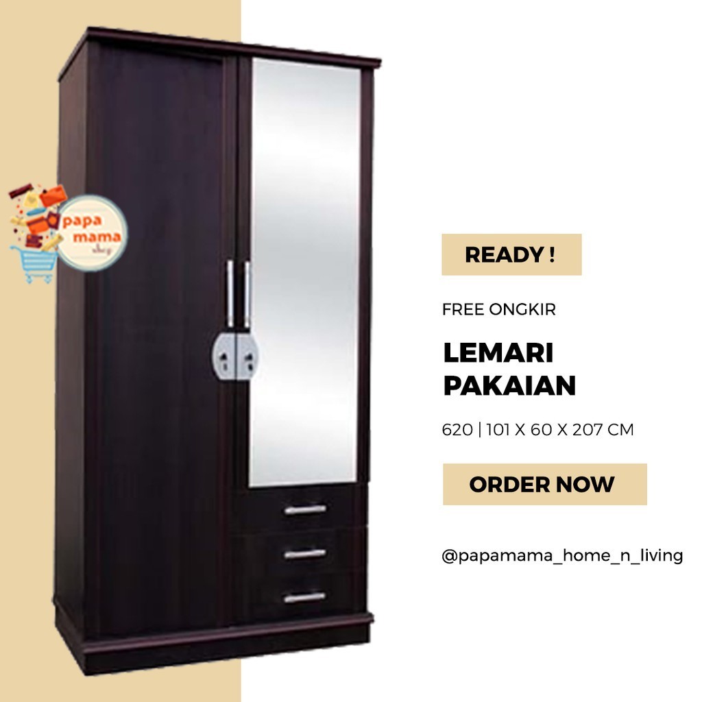 

PROMO SPESIAL Lemari Pakaian 2 Pintu Murah - Lemari Pakaian Kayu Jumbo - Lemari Pakaian 2 Pintu Kaca Medan LPP 620