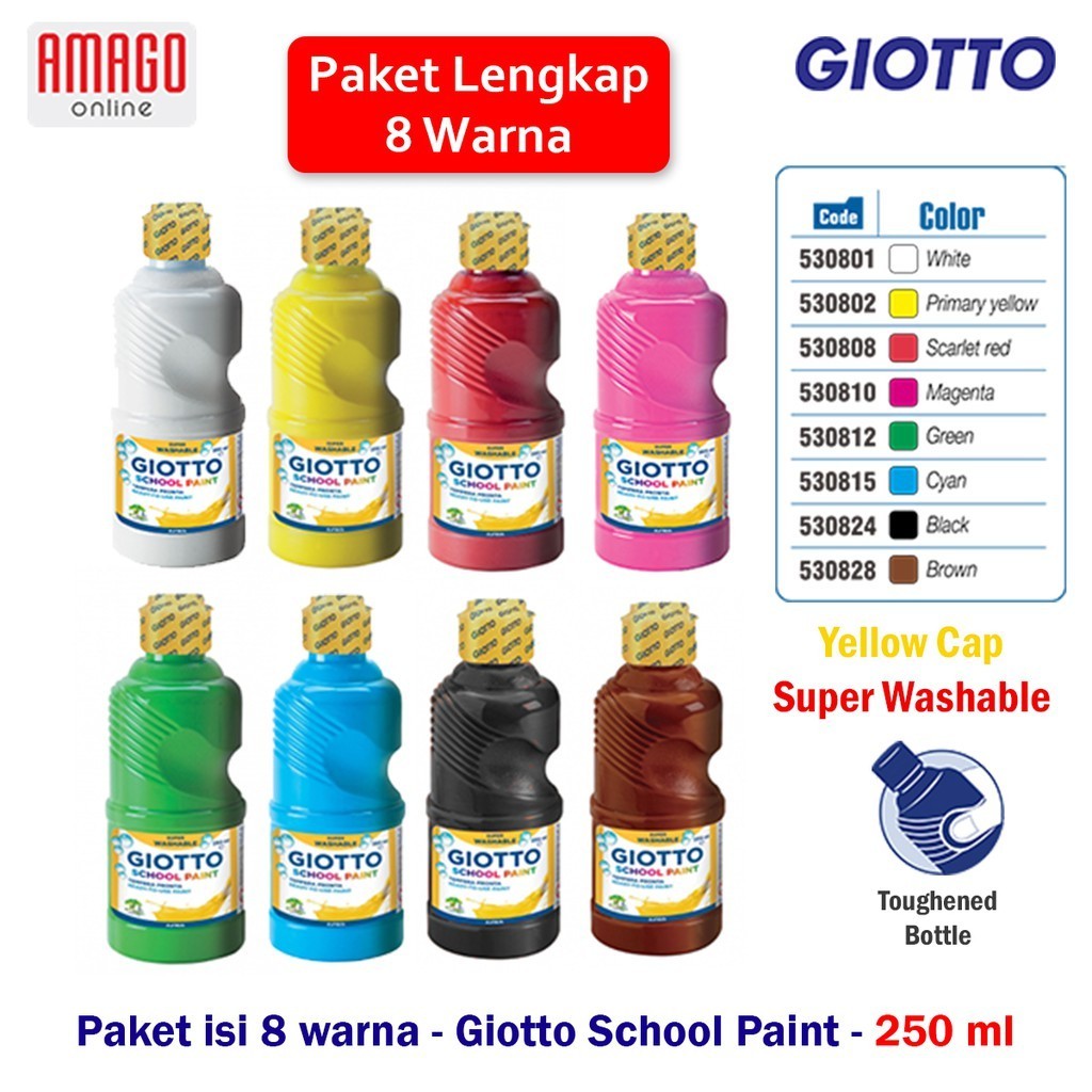 

Cat Air Cat Poster GIOTTO School Paint - Paket 8 warna x 250 ml