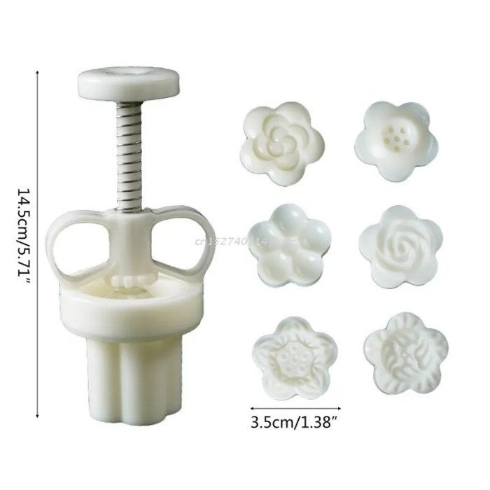 Cetakan Kue Bulan Bunga Flower Mini Mooncake Mold 25 gr