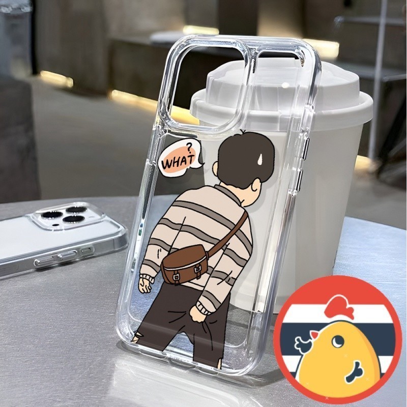 anak laki-laki membawa ransel transparan soft Case HP Redmi 12 13c note 13 Pro plus 12C POCO X6 PRO 