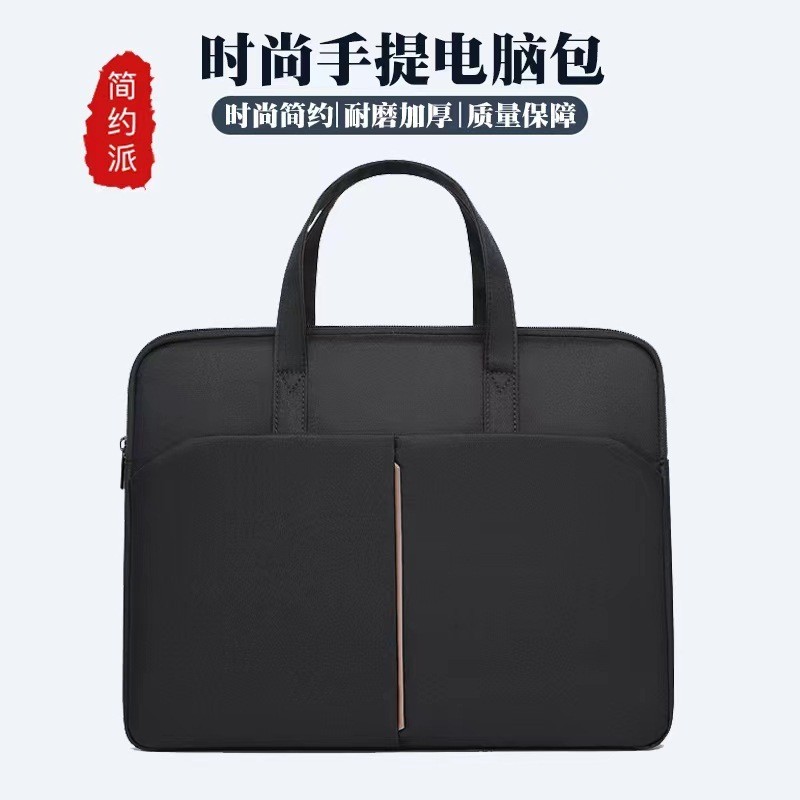 Tas Koper Pria Wanita Tas Jinjing Bahan Penyimpanan File Portabel Konferensi Logo Bercetak Tahan Air