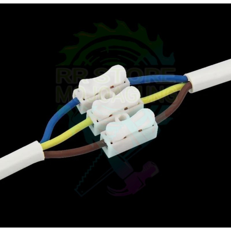 10pcs Terminal Connector Sambungan Kabel Listrik 2 Pin 3 Pin Jepit
