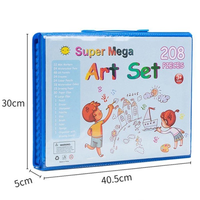 

Pensil Warna Crayon set anak 208pcs - Alat set lukis set 208pcs - 150pcs biru