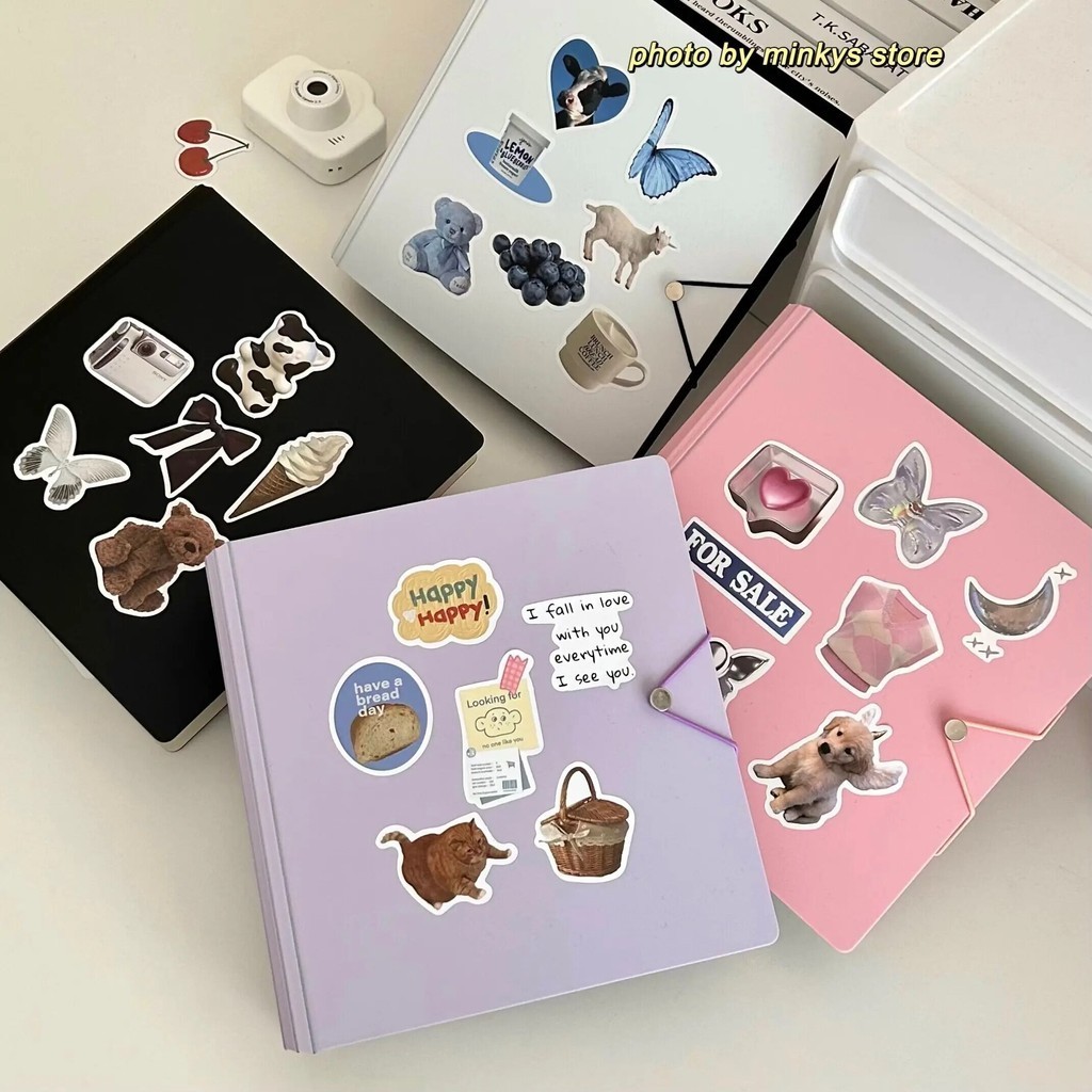 

MINKYS Kawaii D Shape Ring 3 inch Kpop Photo Card Binder Large Capacity Idol Photocard Album Photocards Collect Book