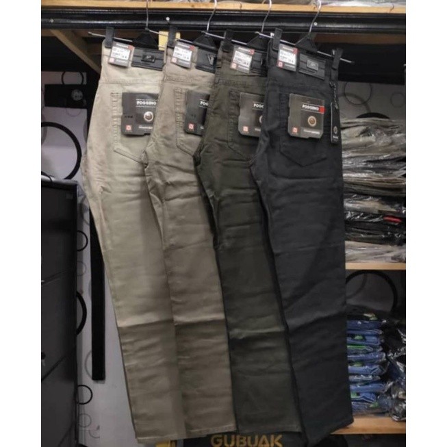 DE43W CELANA KATUN PANJANG POGGINO KANVAS ORIGINAL  POGINO KAKI REGULER