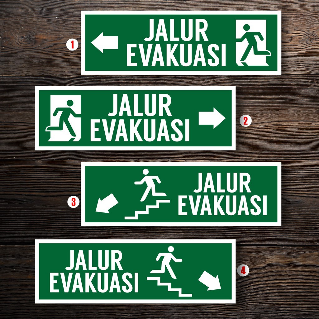 

Sticker Waterproof Jalur Evakuasi