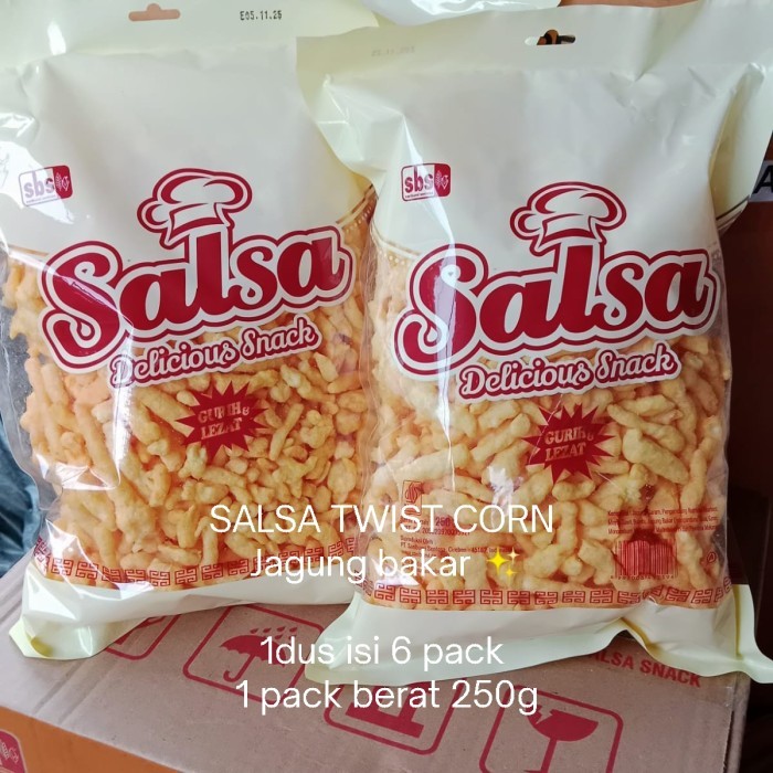 

SALSA TWIST CORN rasa Jagung bakar 1dus isi 6 pack