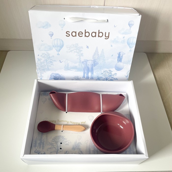 

[PROMO!!!] SAE - Hampers Bayi Feeding Set Silicone, Kado Lahiran Bayi - 3PCS PINK