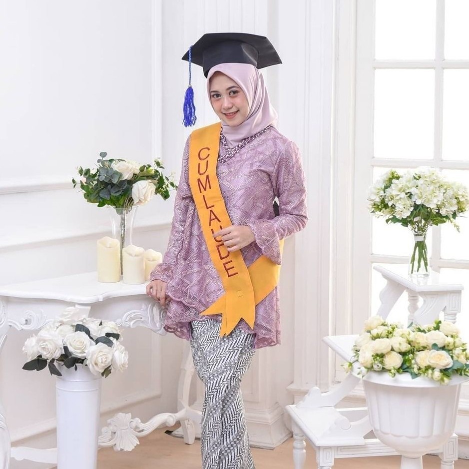Selempang Bordir Cumlaude Polos Custom Slendang Wisuda Selempang Wisuda