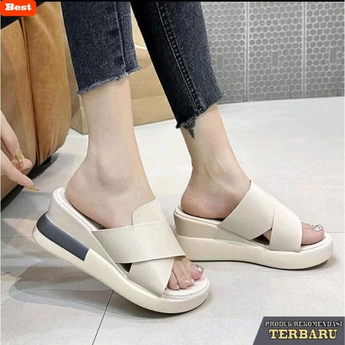 sandal wanita trend sekarang COD sandal cewek korean style simpel sandal wanita simpel kekinian sand