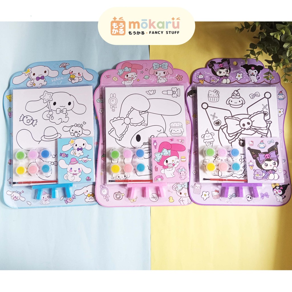 

Fancy Drawing Set Sanrio - 6609 / Paket Melukis Cat Air Kuromi Cinnamoroll Melody Murah