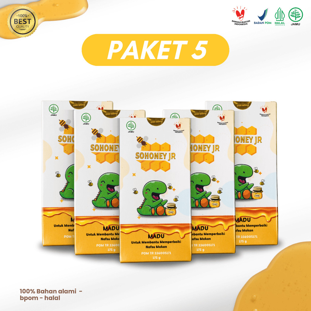 

Sohoney Jr - Multivitamin Penambah Nafsu Makan Anak paket - Madu Official Store