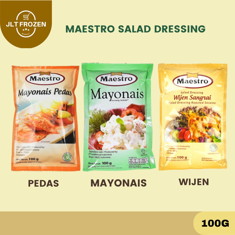 

Mayonaise Maestro 180 GR / 100 GR Mayonaise Pedas / Wijen Sangrai